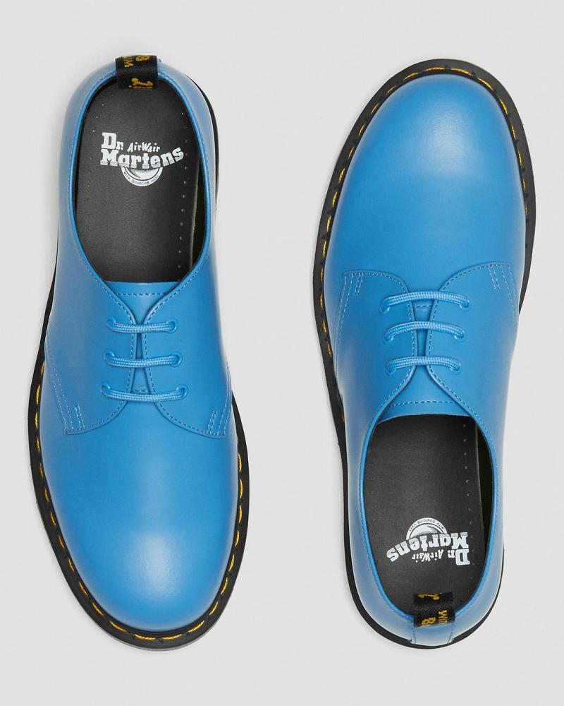 Blue Women's Dr Martens 1461 Iced Smooth Leather Oxfords Shoes | CA 349WNB